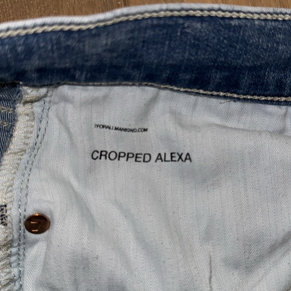 7 For All Mankind Cropped Alexa Wide-Leg Jeans - Picture 6 of 7
